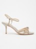 Marvelo sandalette met strass - Witgoud