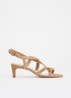 Motivating sandalette van leer - Zand
