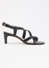 Motivating sandalette van leer - Zwart