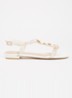 Nature sandaal met lurex - Wit
