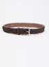 Oxlet riem van leer met gevlochten detail - Bruin