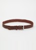 Oxlet riem van leer met gevlochten detail - Cognac