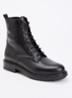 Patley biker boot van leer - Zwart