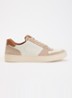 Tawly sneaker van leer met details van suède - Beige