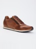 Thame sneaker van leer met ritsdetail - Bruin