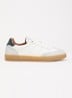 Theos sneaker van leer met details van suède - Wit