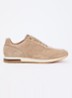 Trilogy sneaker van leer - Zand