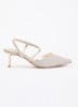 Wide Fit Charming slingback met glitter - Goud