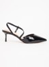 Wide Fit Charming slingback met glitter - Zwart
