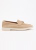 Wide Fit Grinning loafer van suède - Zand