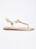 Wide Fit Life sandaal met strass - Goud