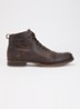 Wide Fit Simon veterboot van leer - Bruin