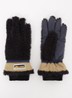 Handschoenen van teddy met logo en touchscreen functie - Zwart