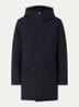 Alrik waterproof gewatteerde parka met klepzakken - Donkerblauw