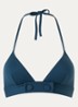 Bord triangel bikinitop met sierknopen - Blauw