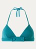 Bord triangel bikinitop met sierknopen - Zeegroen