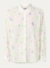 Blouse met pailletten en borduring - Creme