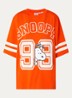 Joopio T-shirt met front- en backprint - Oranjerood