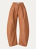 Jude high waist balloon fit broek met steekzakken - Hazelnootbruin