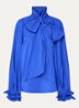Kelly blouse met sjaalkraag  - Kobaltblauw