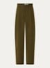 Krisp high waist wide fit broek met details van denim en steekzakken - Donkergroen
