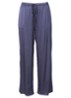 Ida loungebroek met glanzende finish - Donkerblauw