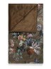 Isabelle plaid met bloemenprint 170 x 135 cm - Donkerbruin