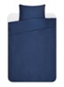 Premium Collection Minte katoensatijn dekbedovertrekset 300TC - inclusief kussenslopen - Donkerblauw