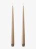 LED-kaars 30 cm set van 2 - Donkerbeige