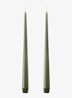 LED-kaars 30 cm set van 2 - Groen