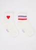 Herzen sokken in katoenblend 2-pack - Wit