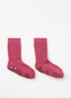Huissokken in katoenblend met anti-slip 2-pack - Donkerroze