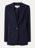 Blazer met paspelzakken en stretch - Donkerblauw