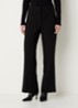 High waist straight fit pantalon met steekzakken - Zwart