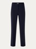 High waist straight fit pantalon met steekzakken - Donkerblauw