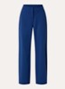 High waist straight fit pantalon met steekzakken - Royalblauw