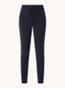 Xarah high waist slim fit pantalon van travel jersey - Donkerblauw