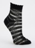Border Lace sokken in katoenblend - Zwart