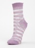 Border Lace sokken in katoenblend - Lila