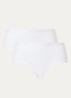 Daily Comfort hipster met logoband in 2-pack - Wit