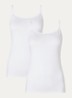 Daily Comfort tanktop met verstelbare bandjes in 2-pack - Wit