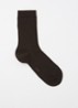 Softmerino sokken in scheerwolblend - Donkerbruin