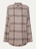 Blouse met ruitdessin - Donkerbeige