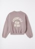 Campus sweater met logoprint - Taupe