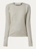 Fijngebreide pullover met ronde hals - Taupe