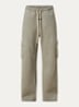 High waist wide fit joggingsbroek met steekzakken - Lichtgrijs