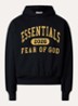 Hoodie met flockprint - Zwart