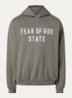 Hoodie met logoborduring - Olijfgroen