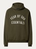 Hoodie met logoprint - Bronsgroen
