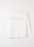 Longsleeve met logoprint - Gebroken wit